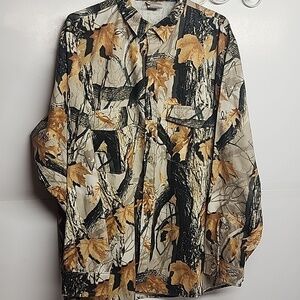 Ideal Gods Country Camoflage Made In USA Camo Outdoor Shirt Jacket Size L